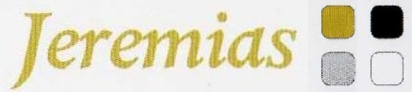 Folienbeschriftung für Urnen beginnend mit WVO und LAG.......... – Name (max. 9 Buchstaben) / Jeremias / gold