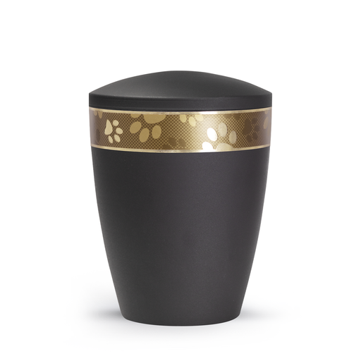 Tierurne Patas de oro gestreiftes Pfotenband Schwarz