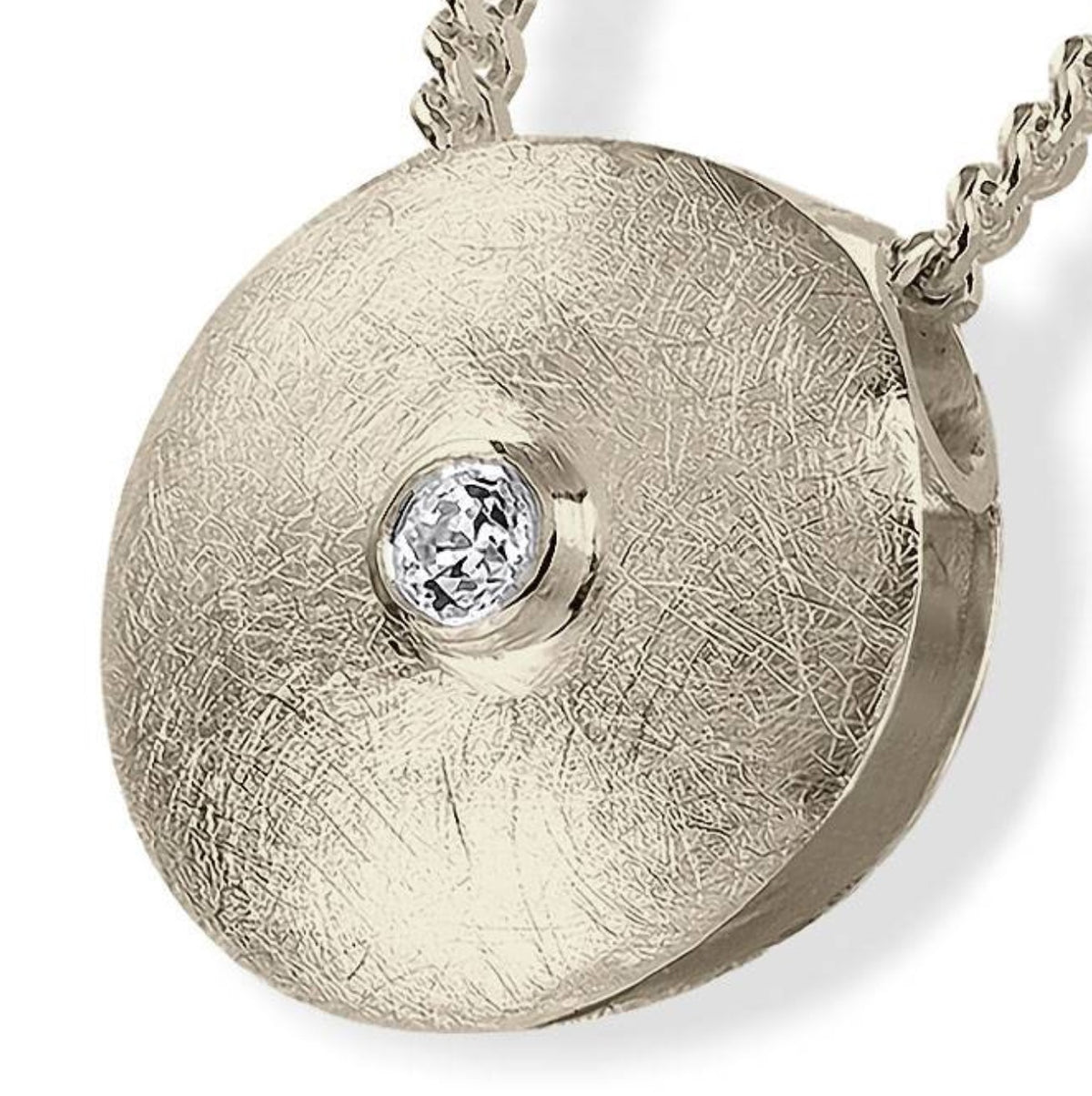 Ascheschmuck aus gebürsteten Weißgold