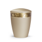 Preview: Tierurne Patas de oro gestreiftes Pfotenband Champagner