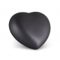 Preview: Tierurne Herz mit samtener Oberfläche in Schwarz