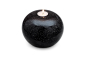 Preview: Tierurne Kugel in Schwarz mit Gedenklicht