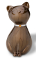 Preview: Tierurne in Katzenform mit Swarovskistein Braun
