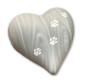 Preview: Tierurne in Herzform graue Holzoptik