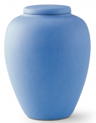 Tierurne aus Keramik in in mattblau