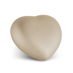 Tierurne Herz mit samtener Oberfläche in Champagner