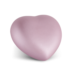 Tierurne Herz mit samtener Oberfläche in Rose