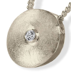 Preview: Ascheschmuck aus gebürsteten Weißgold