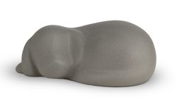 Preview: Tierurne Hund liegend in grau