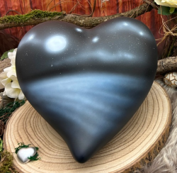 Preview: Tierurne in Herzform Airbrush Mond & Sterne