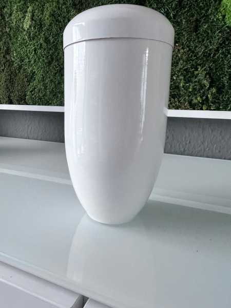 Tierurne aus Kuper weiß lackiert 1,0 Ltr.