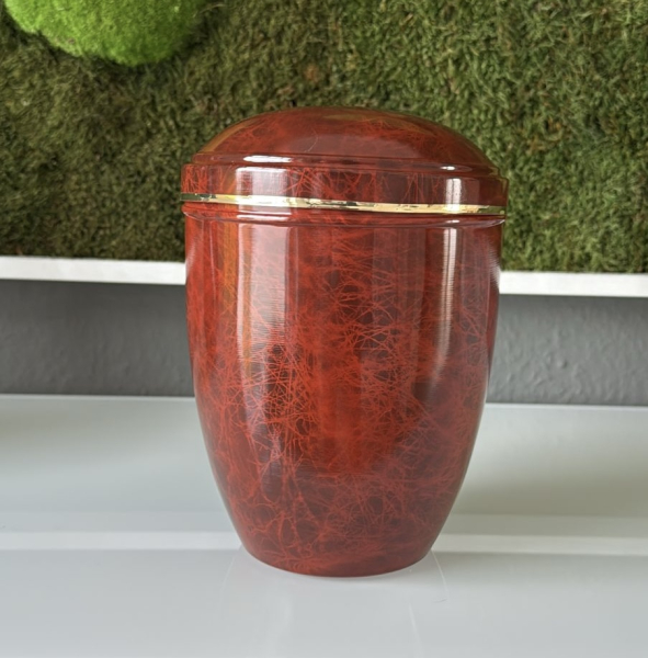 Tierurne aus Kupfer in Wurzelholzimitat 0,5 Ltr.