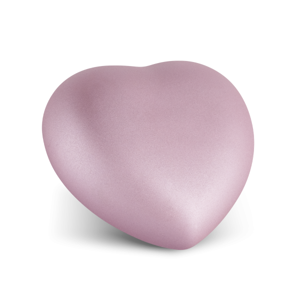Tierurne Herz mit samtener Oberfläche in Rose
