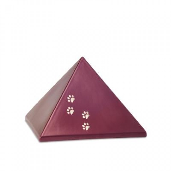 Tierurne Pyramide Keramik mit goldenen Pfoten in div. Farben 0,5 & 1,5 Ltr.