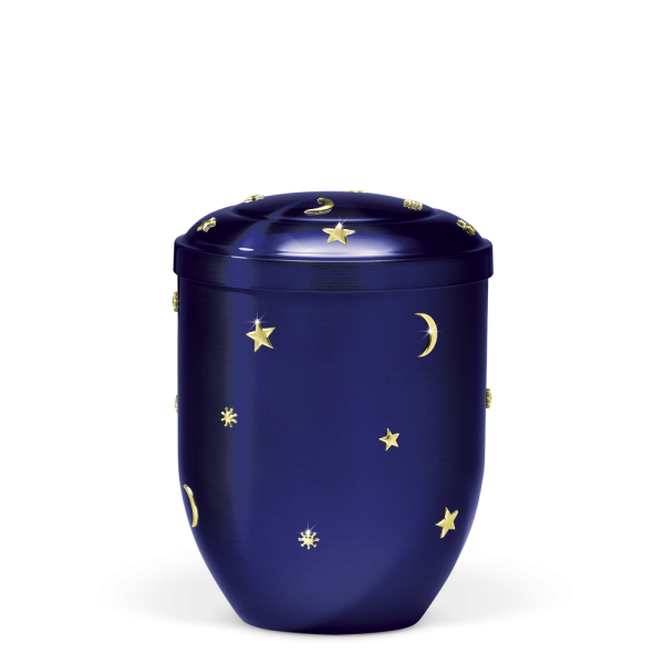 Tierurne aus Kupfer Sonne-Mond-Sterne in 2 Farben und Größen