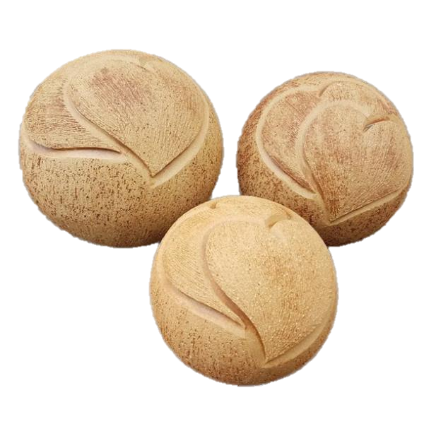 Tierurne Kugel mit Herzmuster in 4 versch. Größen